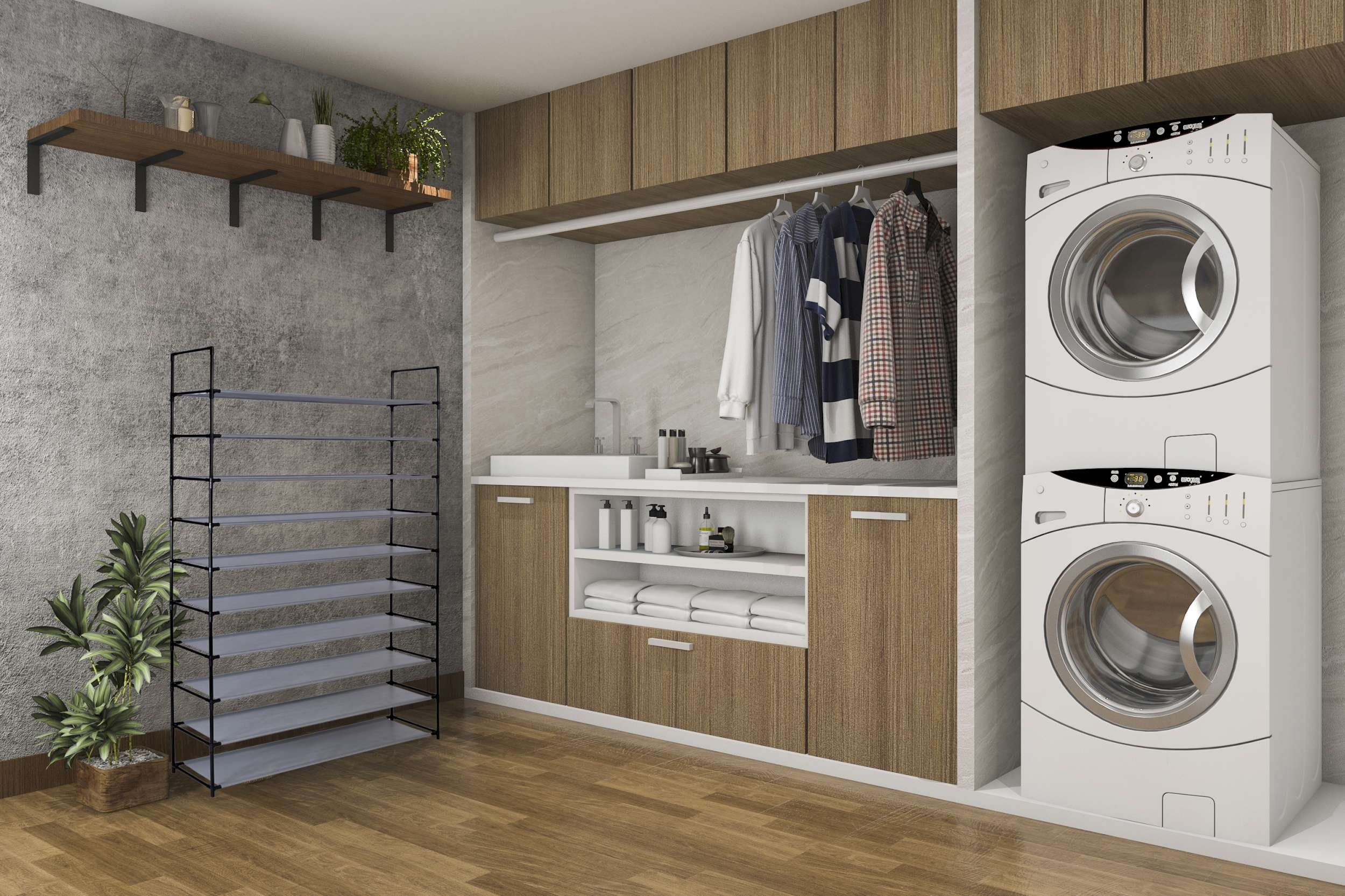 Półka na buty Mela - 50 par - szara - obrazek 2