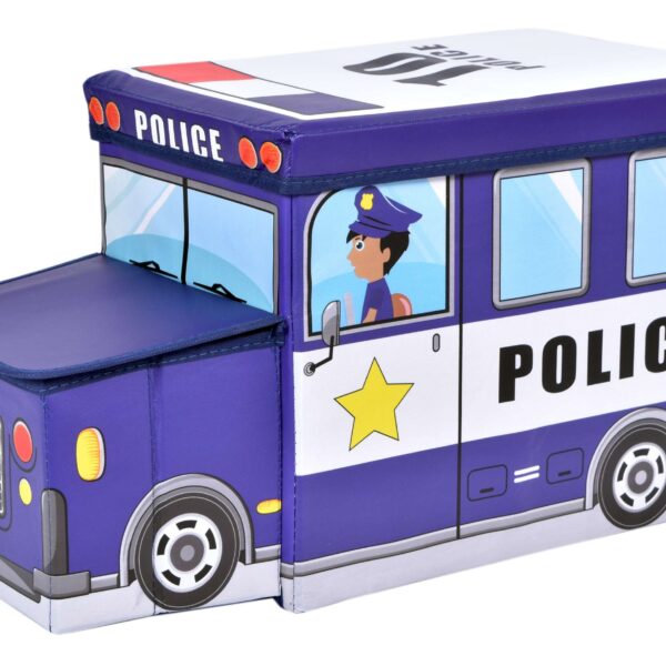 Pojemnik na zabawki Radiowóz niebieski