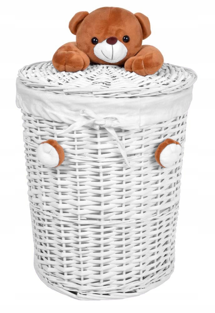 Kosz wiklinowy Miś 40L