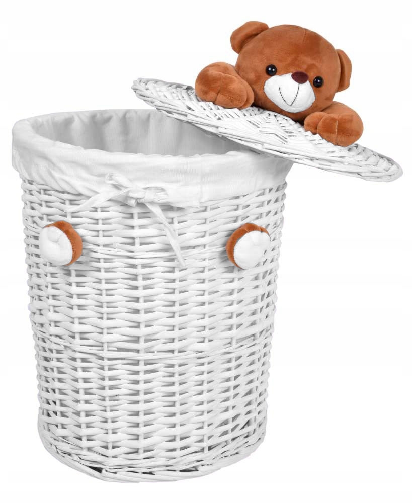 Kosz wiklinowy Miś 40L - obrazek 2