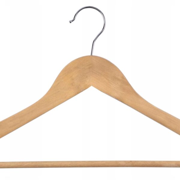 Wieszak drewniany RONDO komplet 5 szt  jasny brąz