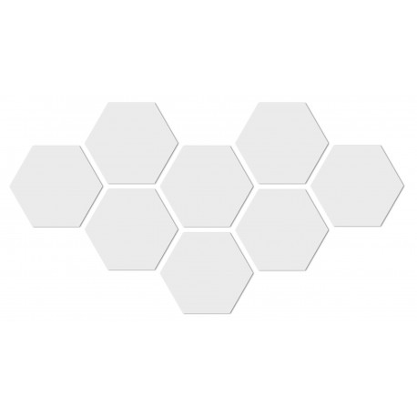 Dekoracyjne lustro akrylowe Hex - srebrne - obrazek 3