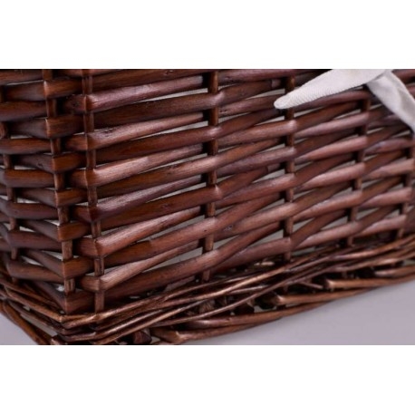 Koszyk wiklinowy 30x20x15 - brązowy - obrazek 3