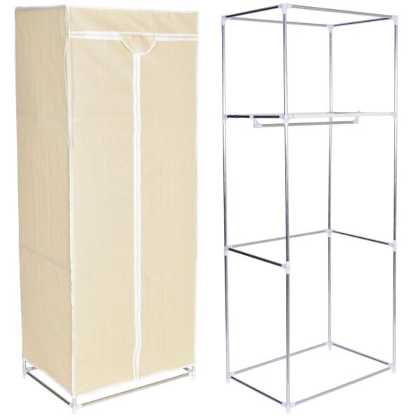 Szafa tekstylna z półką Fela - beż