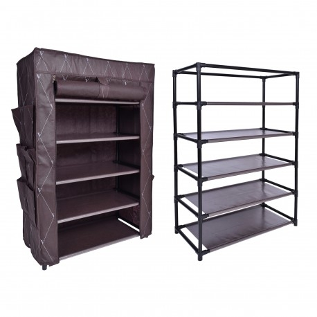 Szafka tekstylna na obuwie Vitto - brąz - obrazek 4