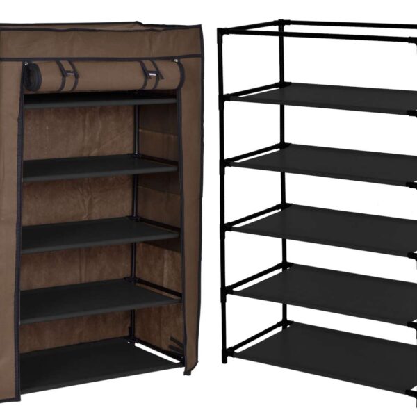 Szafka tekstylna na buty Mona ciemny brąz