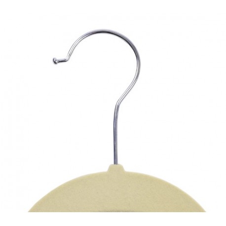 Wieszak welurowy Maxi komplet 5 szt - beżowy - obrazek 4