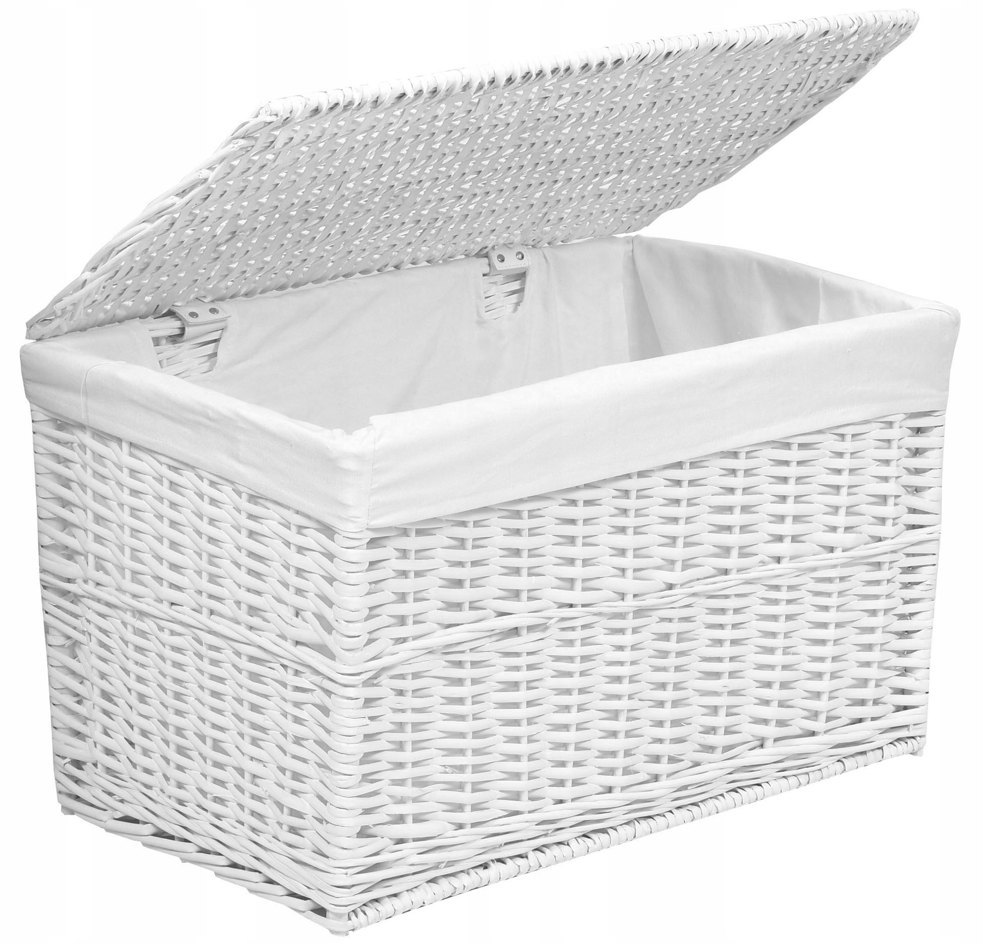 Kufer wiklinowy 65L 56x34x34 cm biały