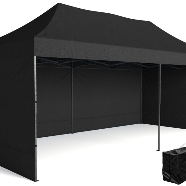 Pawilon handlowy ekspresowy - 3x6 m - czarny