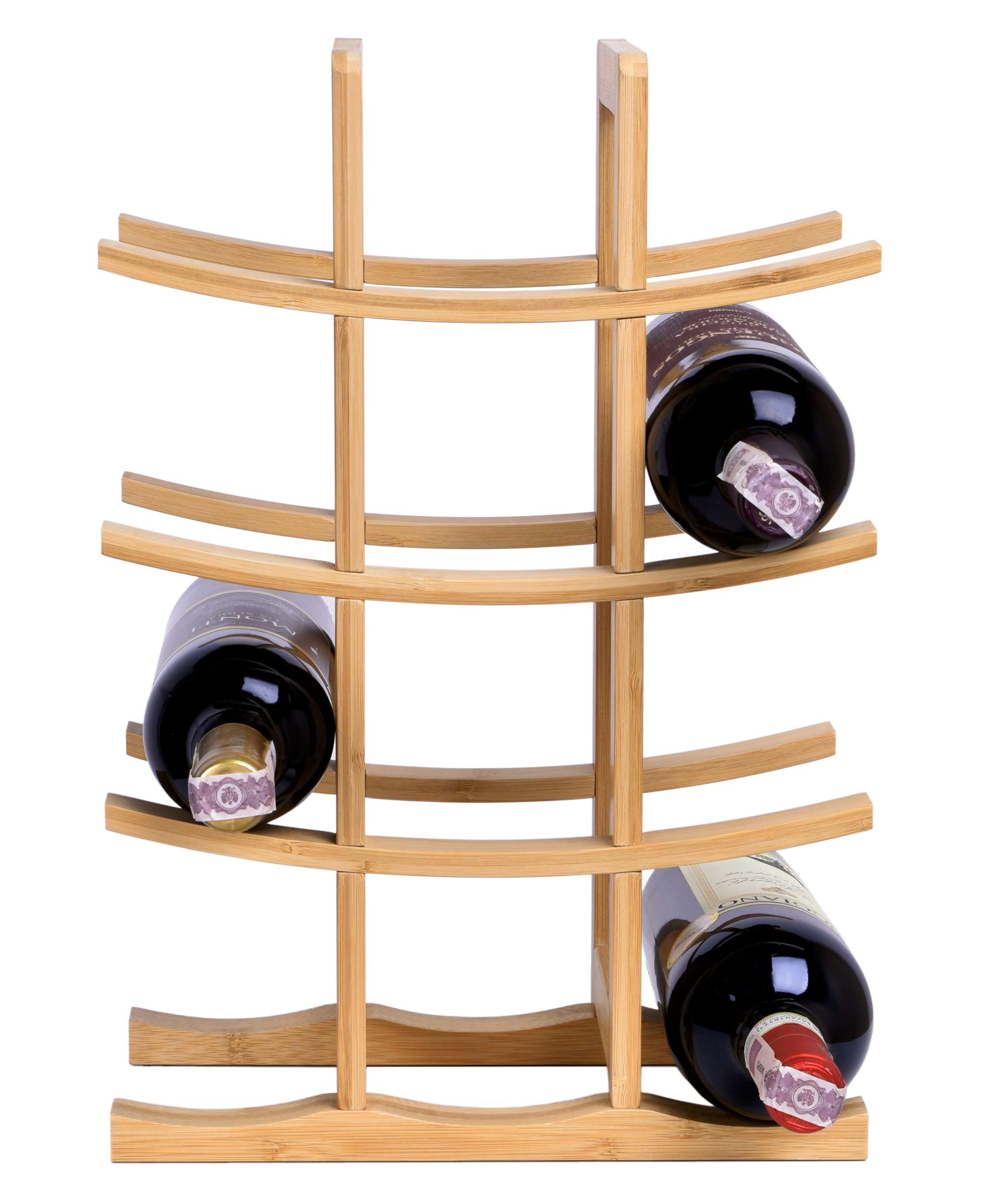 Stojak na wino bambusowy Todgar - obrazek 3