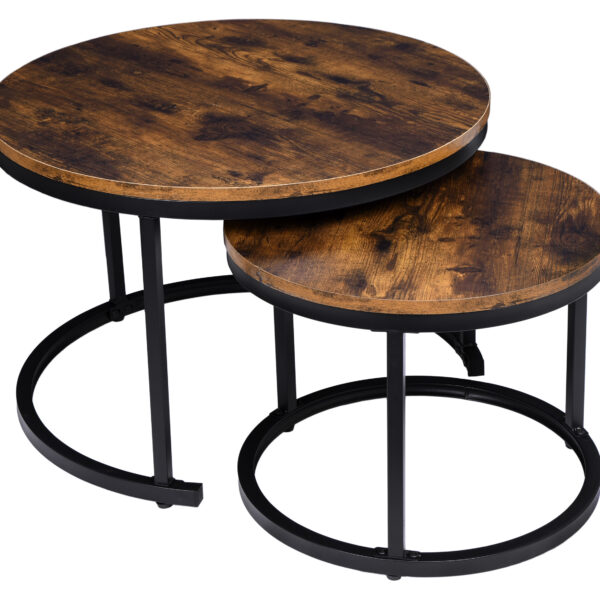 Zestaw dwóch stolików loft Galen Rustic