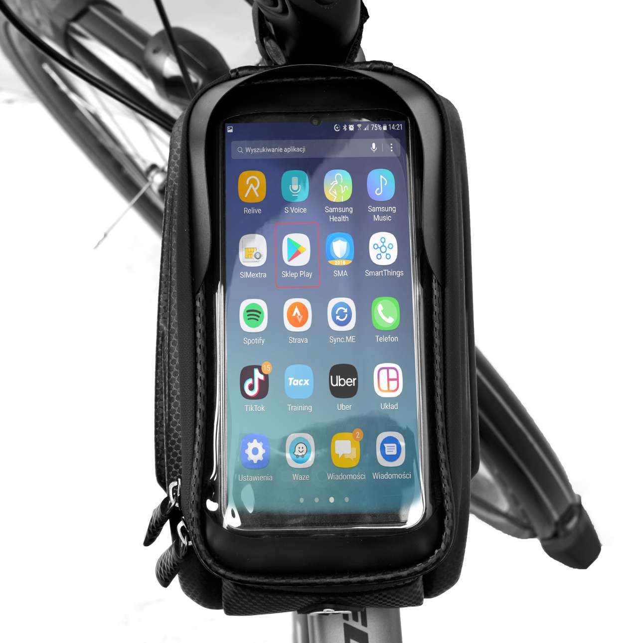 Torba sakwa rowerowa i pokrowiec na komórkę telefon - obrazek 5