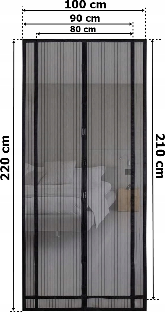 Moskitiera magnetyczna na drzwi do przycięcia Magic Mesh - obrazek 2
