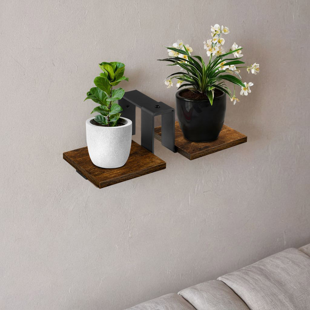 Kwietnik loftowy czarny FERNANDO RUSTIC postarzany dąb - obrazek 3