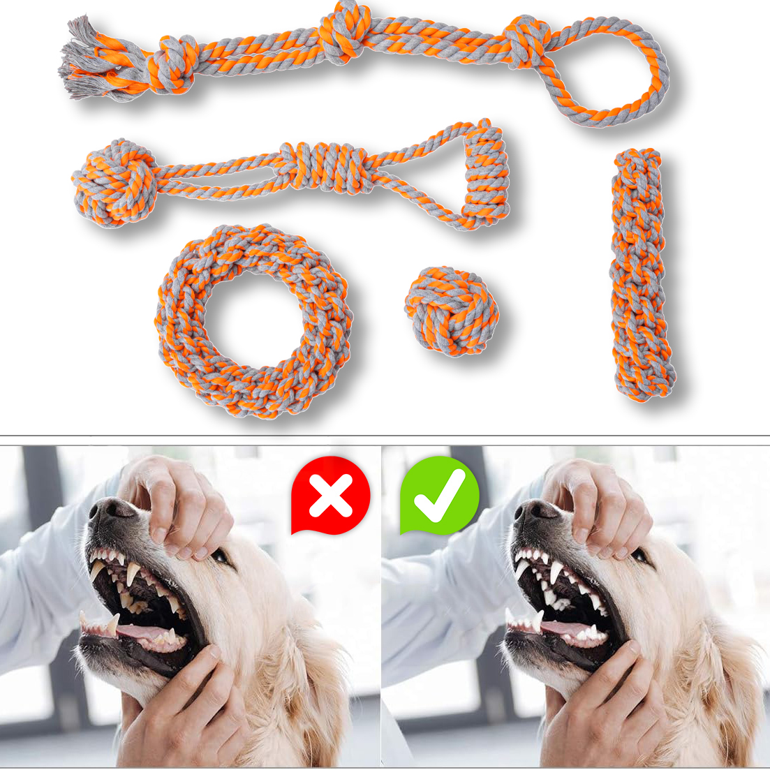 Zestaw szarpaków dla psa SPANKY 5 elementów - obrazek 7