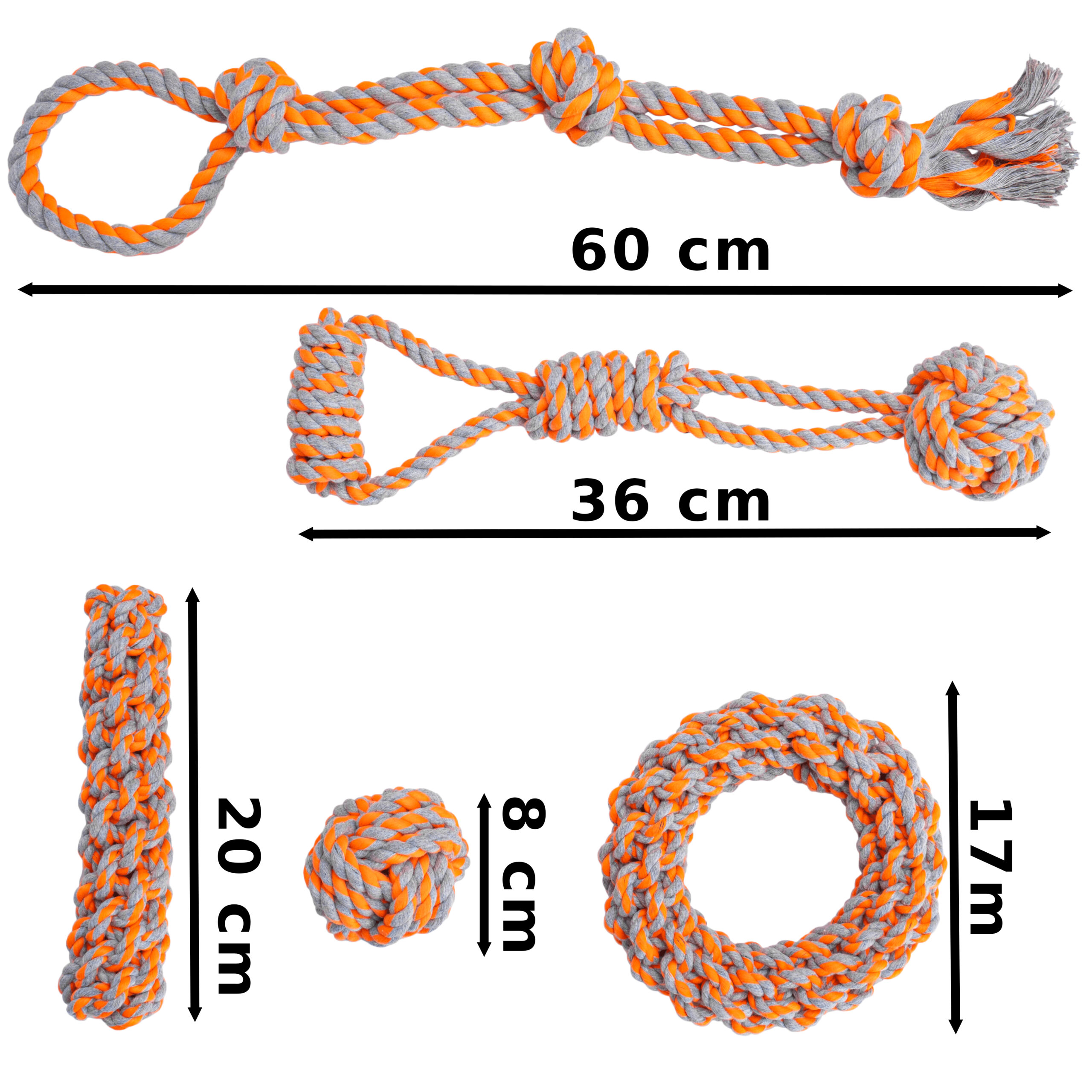 Zestaw szarpaków dla psa SPANKY 5 elementów - obrazek 2