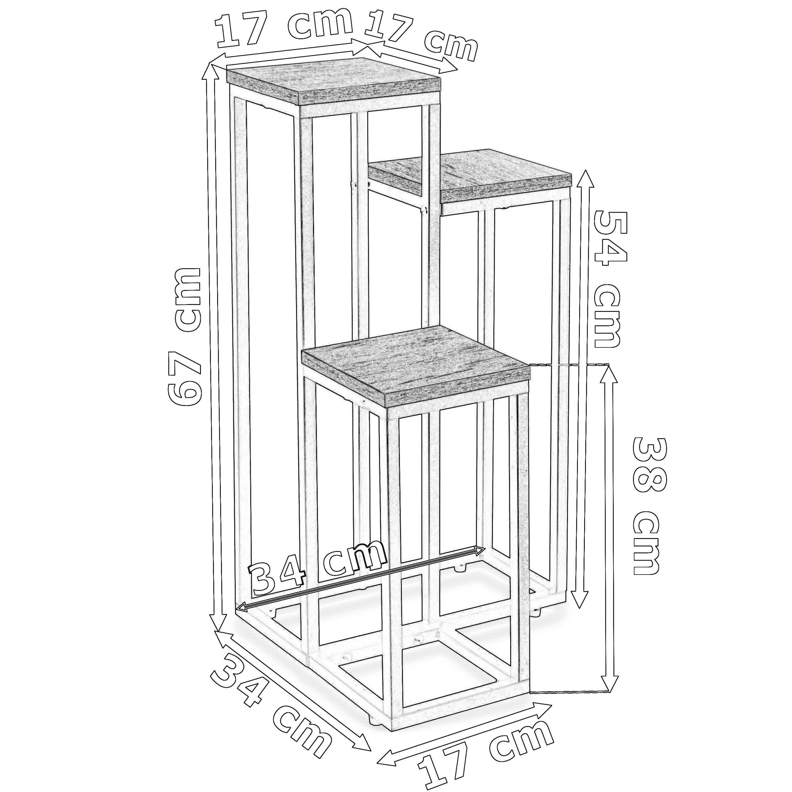Kwietnik stojący Munir czarny marmur - obrazek 3
