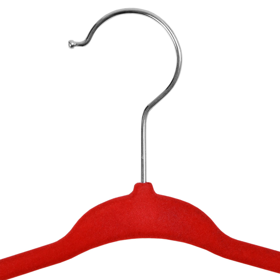 Wieszak welurowy Mini komplet 5 sztuk mix kolorów - obrazek 5