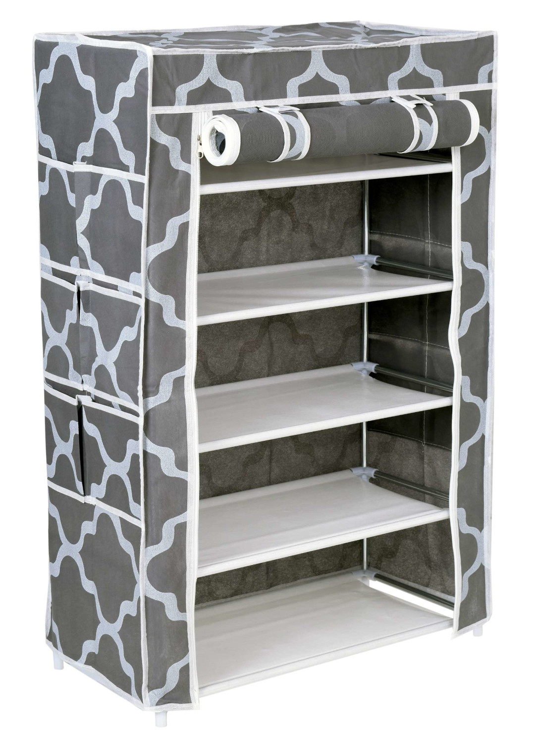 Szafka tekstylna na buty Mona Maroko szaro-biała - obrazek 2