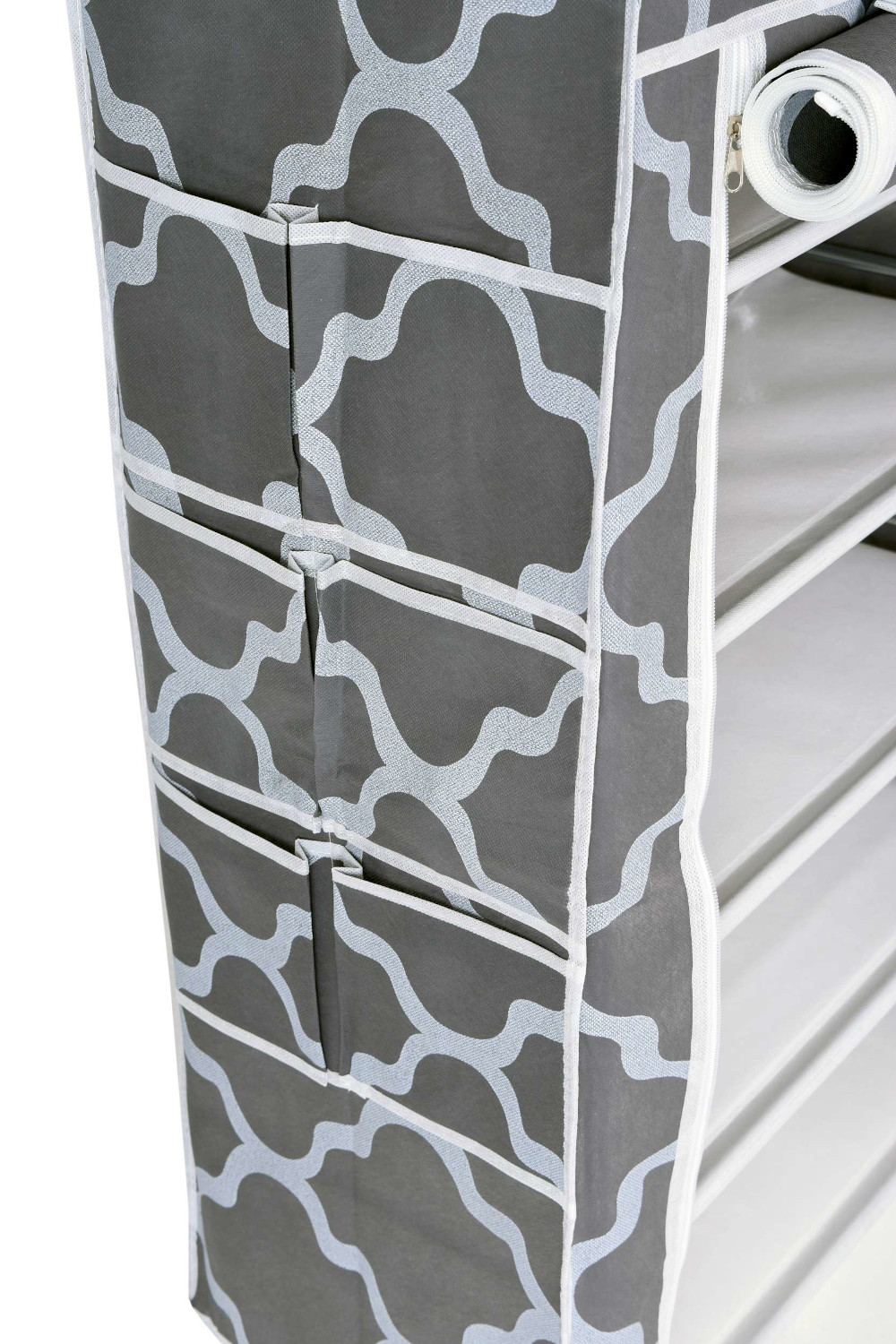 Szafka tekstylna na buty Mona Maroko szaro-biała - obrazek 5