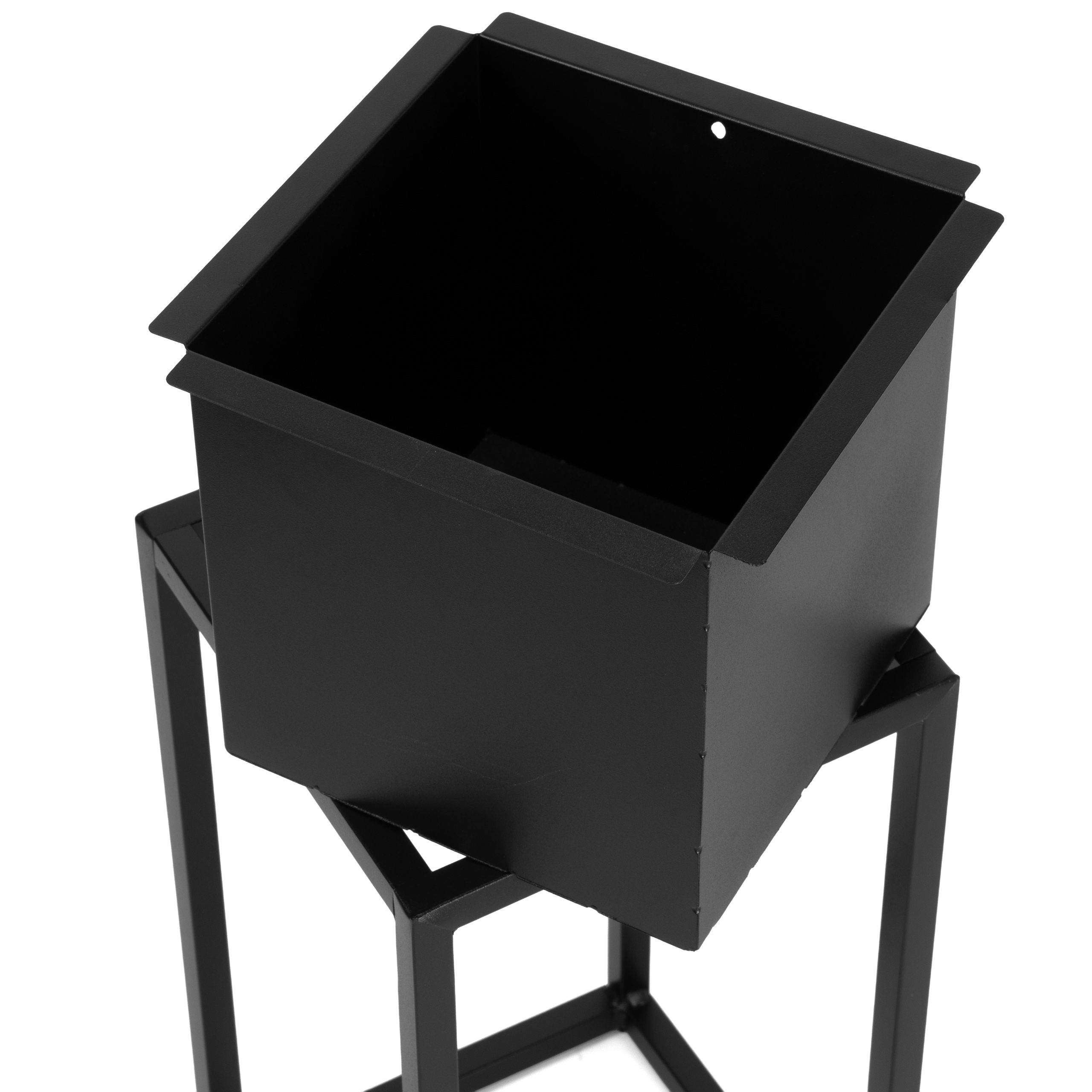 Kwietnik loftowy Concove 60 cm czarny - obrazek 7