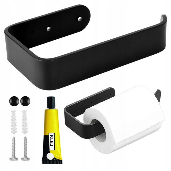 Uchwyt na papier toaletowy Narim loft czarny