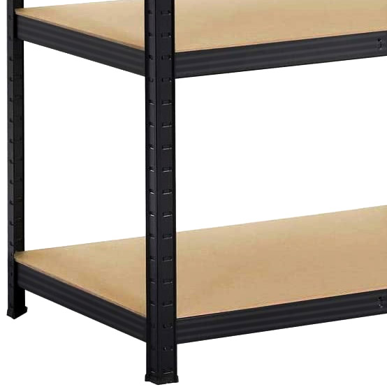 Regał magazynowy 5 poziomów czarny 875 kg 180 x 90 x 40 cm - obrazek 8