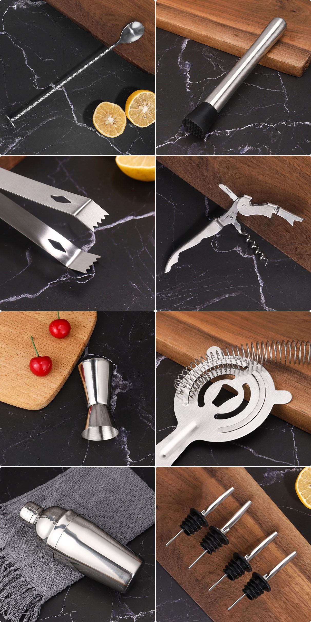 Zestaw barmański shaker stojak GASTON 17 elementów - obrazek 5