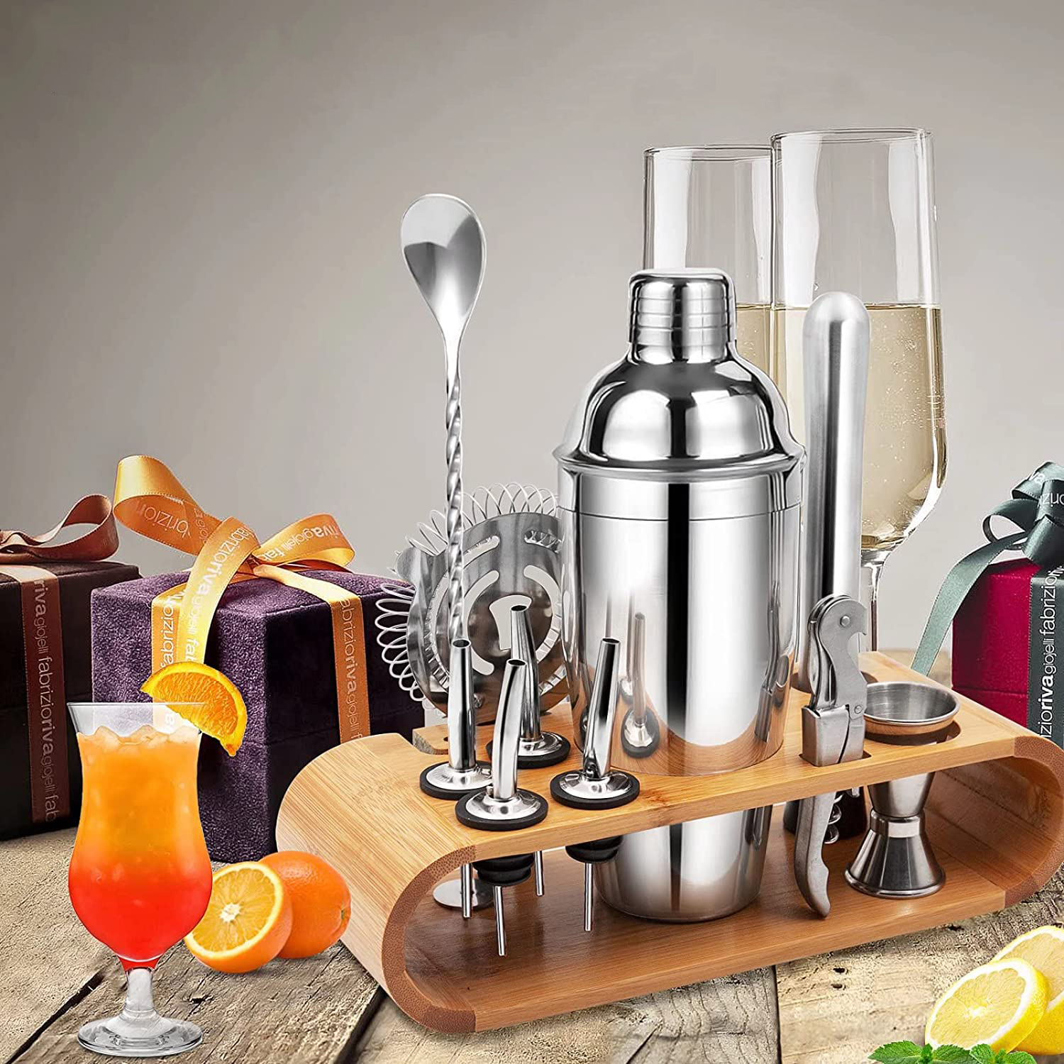 Zestaw barmański shaker stojak GASTON 17 elementów - obrazek 8