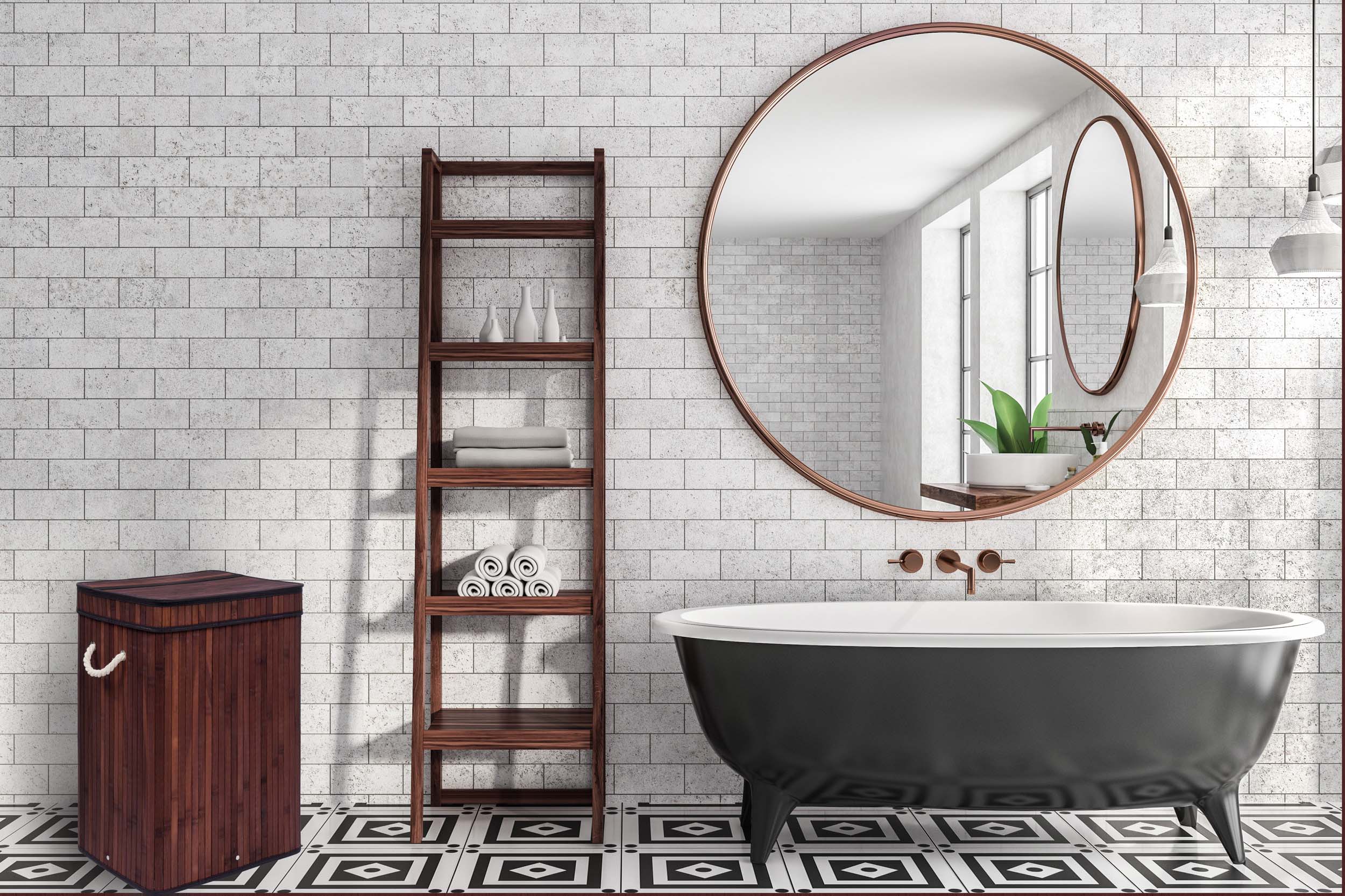 Kosz na pranie bambusowy z pokrywą SOREN 80L wenge - obrazek 3