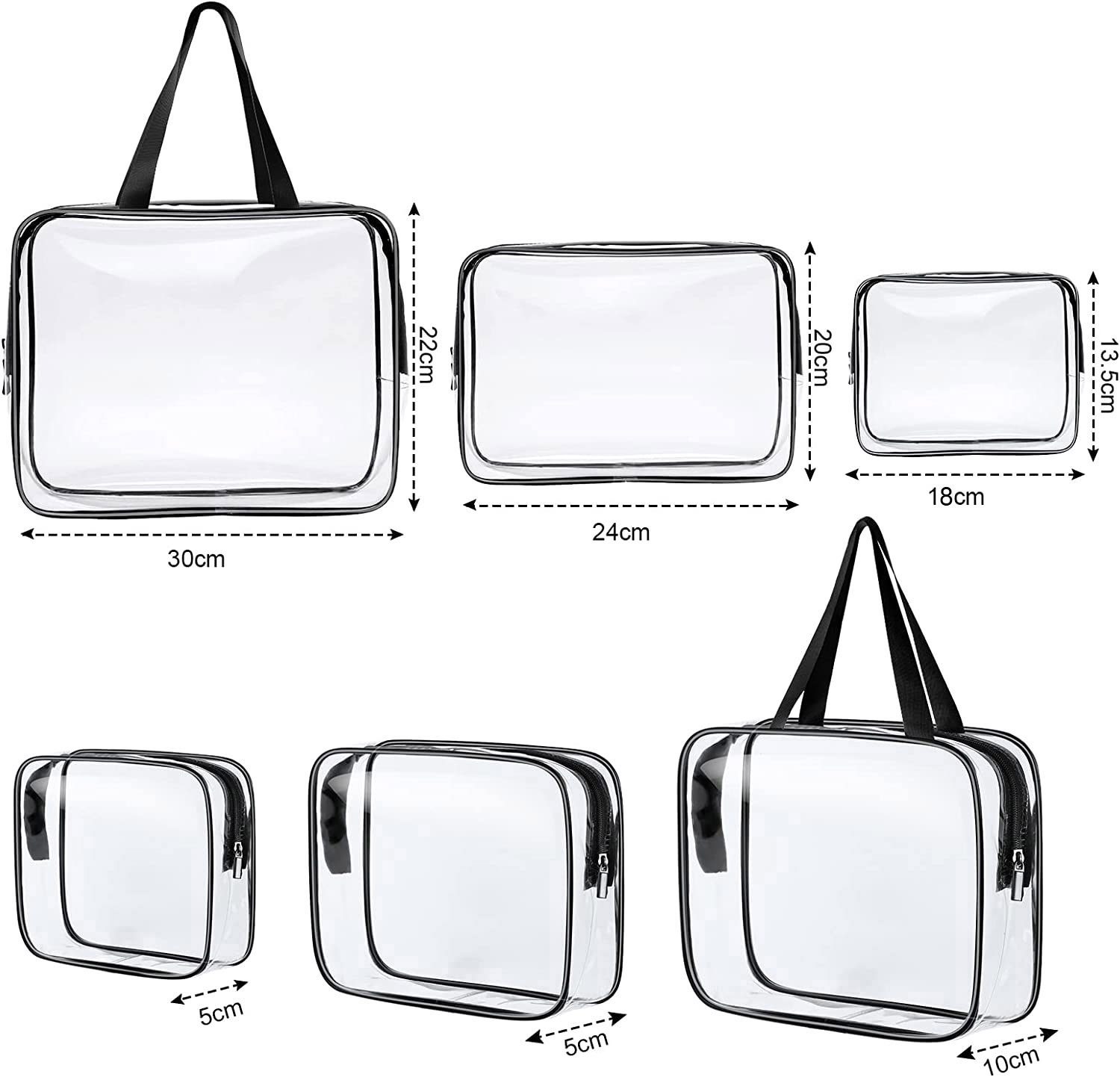 Kosmetyczki podróżne Penne zestaw 3 sztuk - obrazek 2