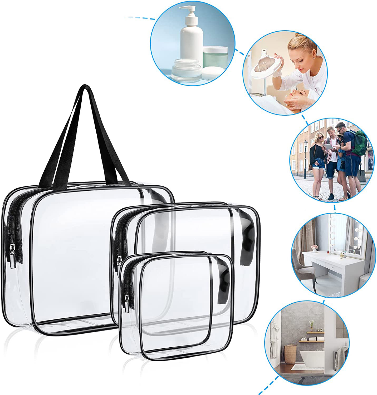 Kosmetyczki podróżne Penne zestaw 3 sztuk - obrazek 7