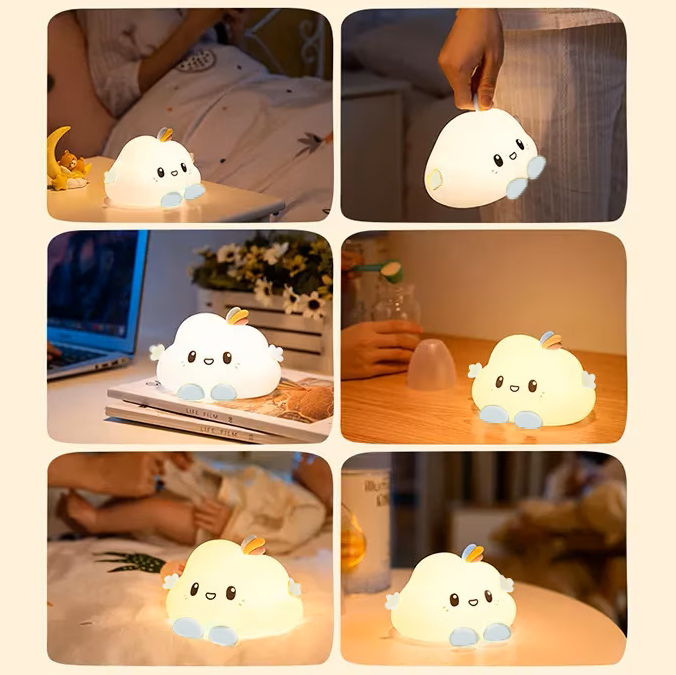 Silikonowa lampka nocna Chmurka led rgb - obrazek 8