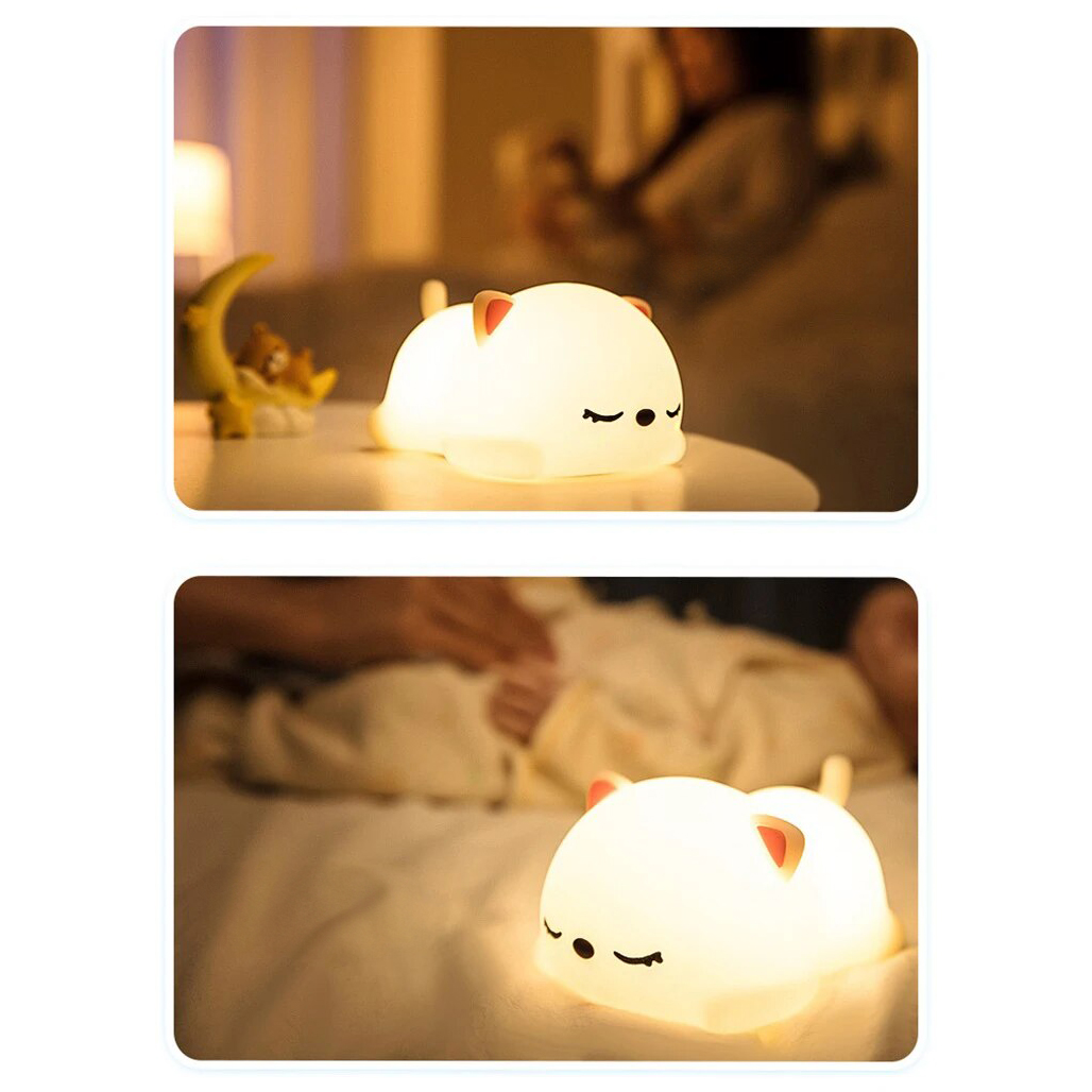 Silikonowa lampka nocna Misiek led rgb - obrazek 7