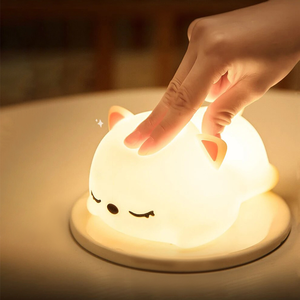 Silikonowa lampka nocna Misiek led rgb - obrazek 9