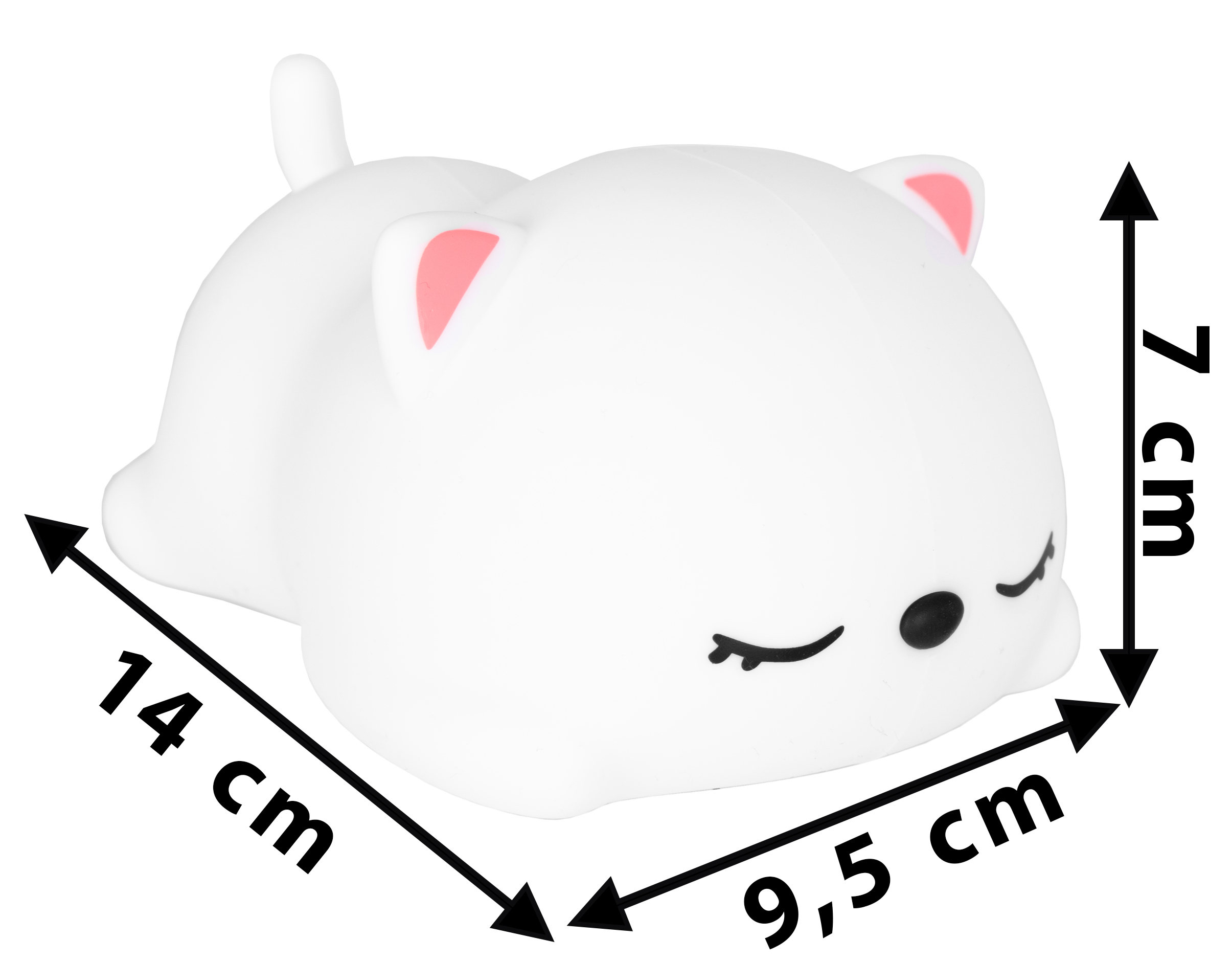 Silikonowa lampka nocna Misiek led rgb - obrazek 2