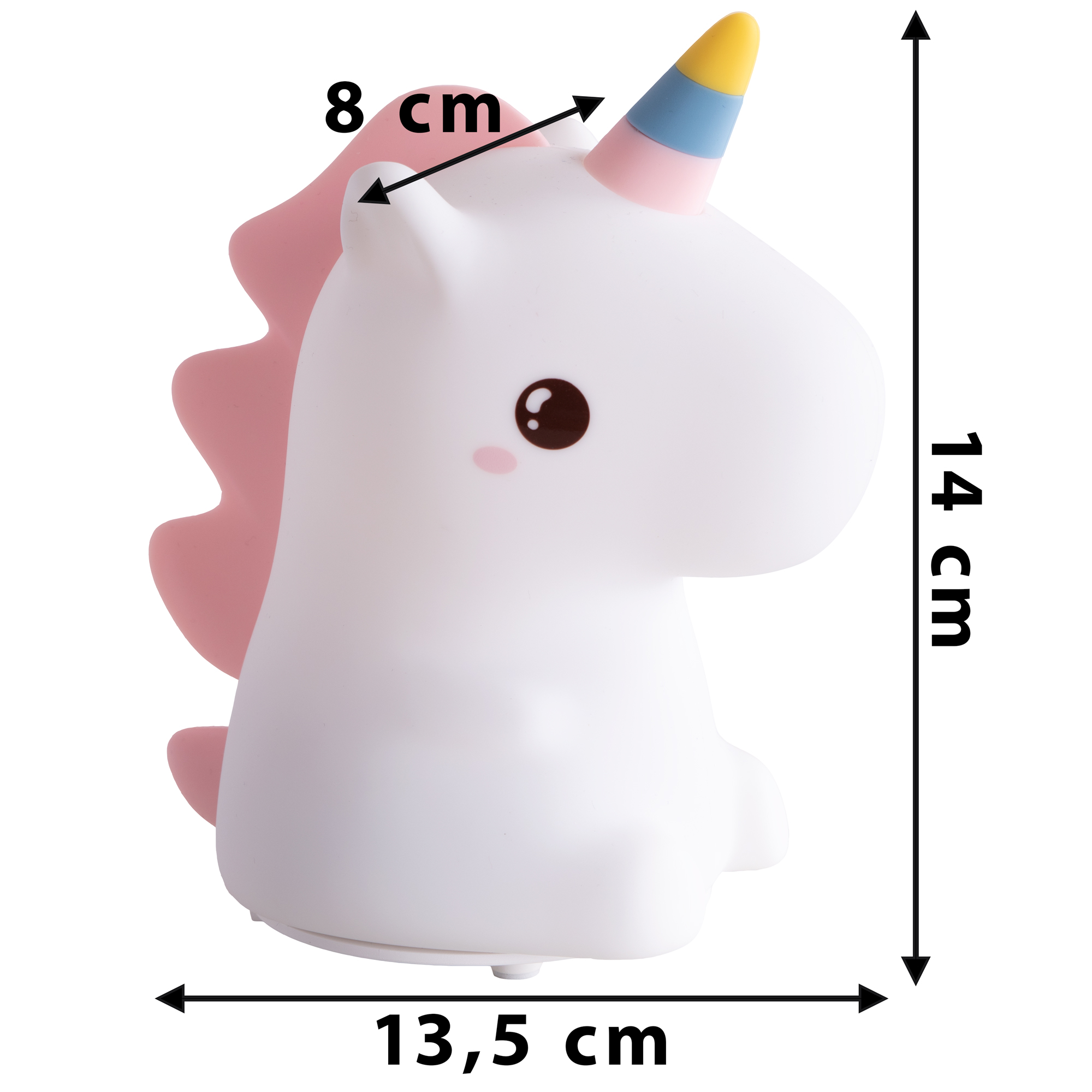 Silikonowa lampka nocna Jednorożec led rgb - obrazek 2