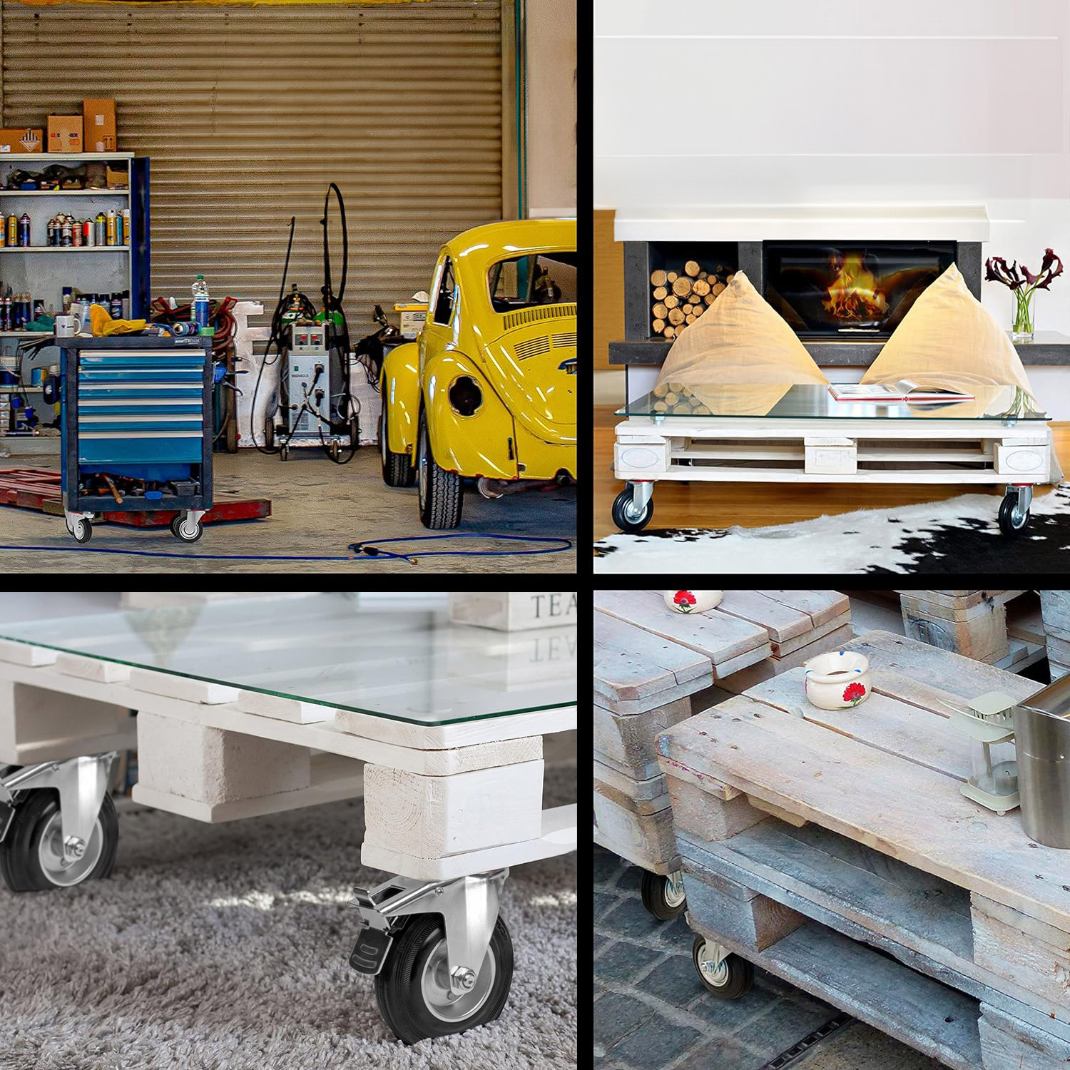 Zestaw jezdny 4 kółka MOVER meblowe 400 kg - obrazek 4