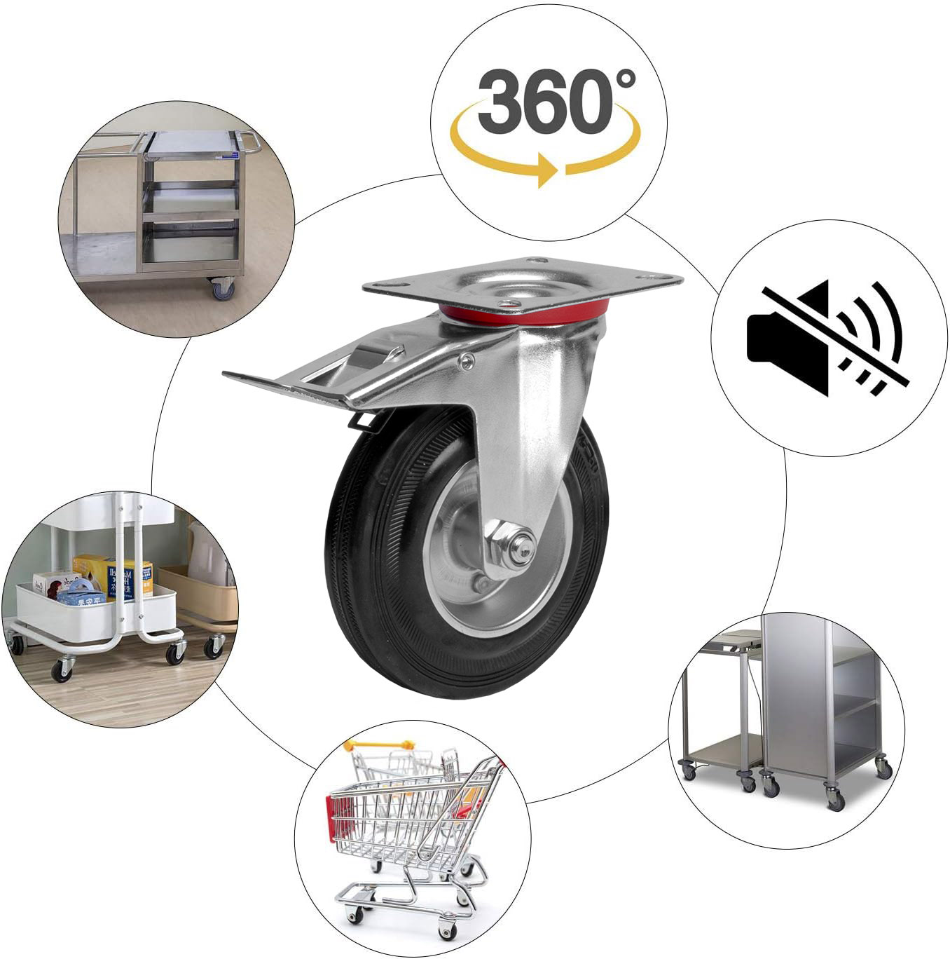 Zestaw jezdny 4 kółka MOVER meblowe 400 kg - obrazek 5