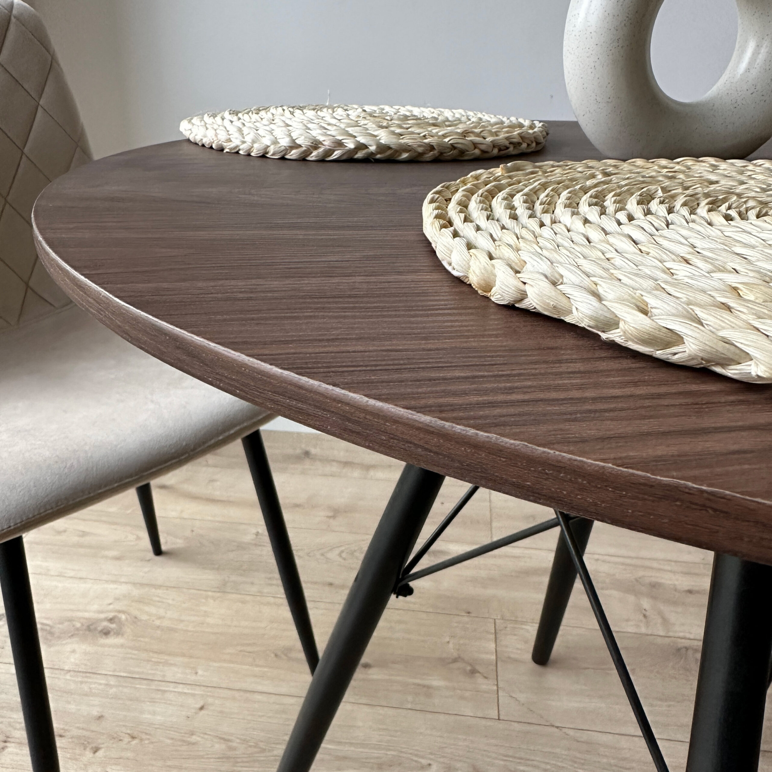 Stolik okrągły PARIS BLACK DTW 80 cm jesion - obrazek 9