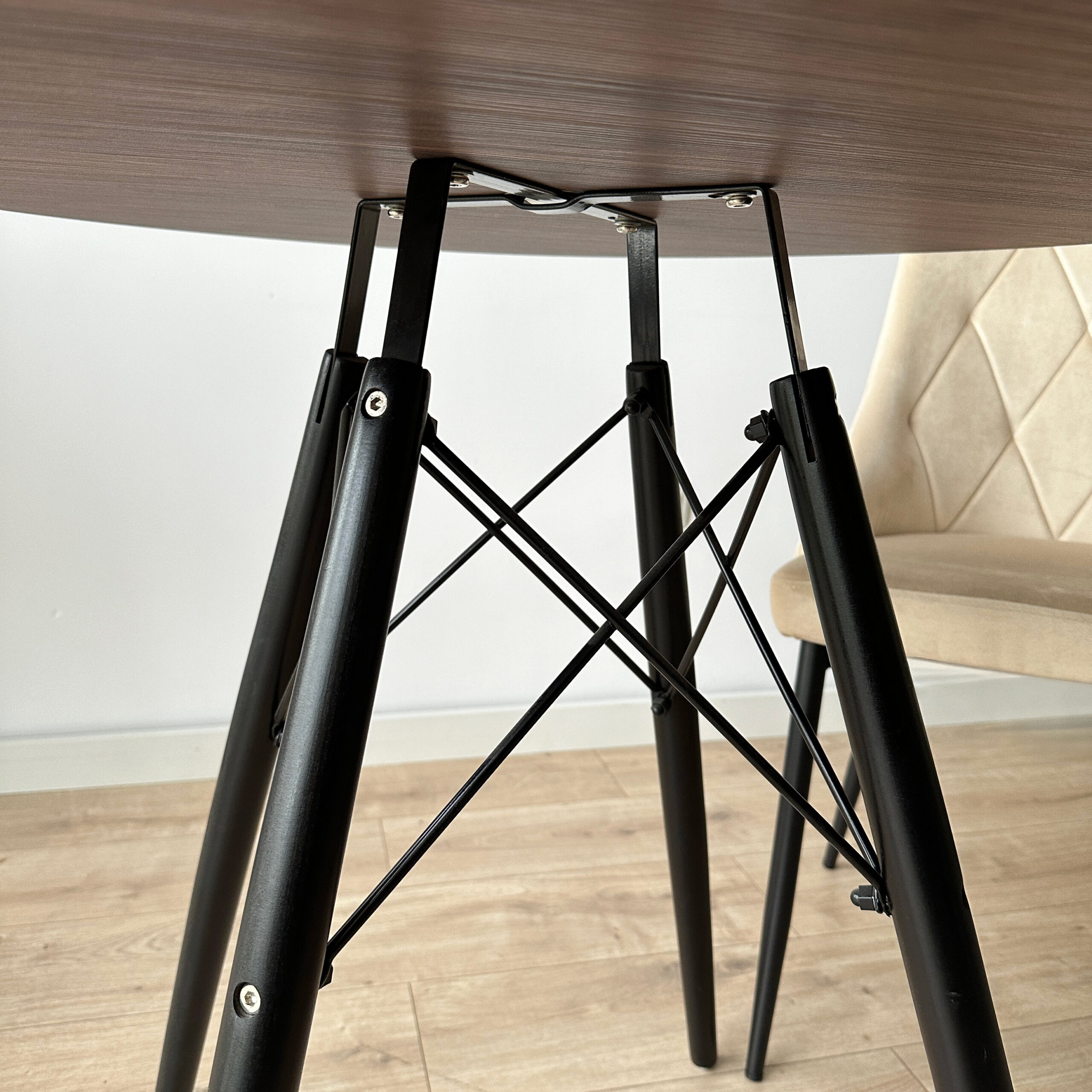 Stolik okrągły PARIS BLACK DTW 80 cm jesion - obrazek 10