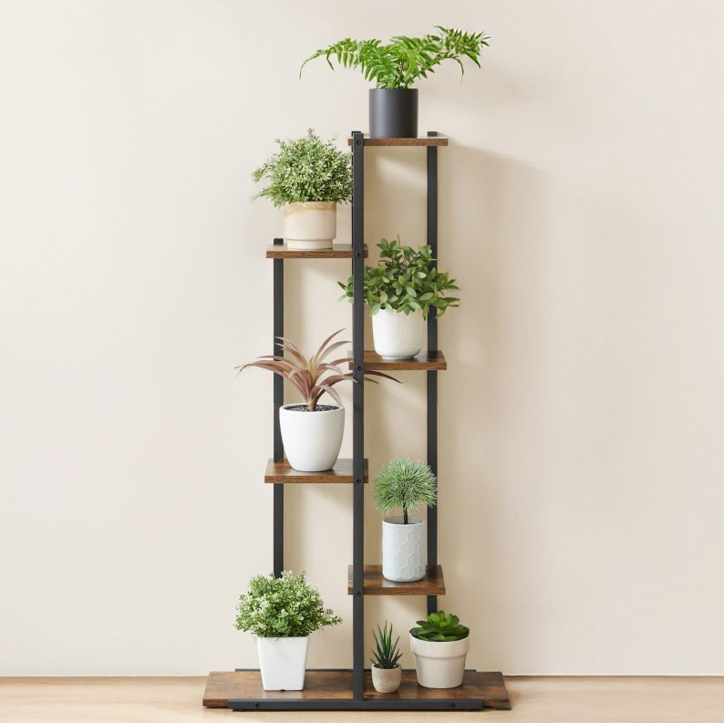 Kwietnik metalowy stojący IKER Rustic 6 poziomów - obrazek 5