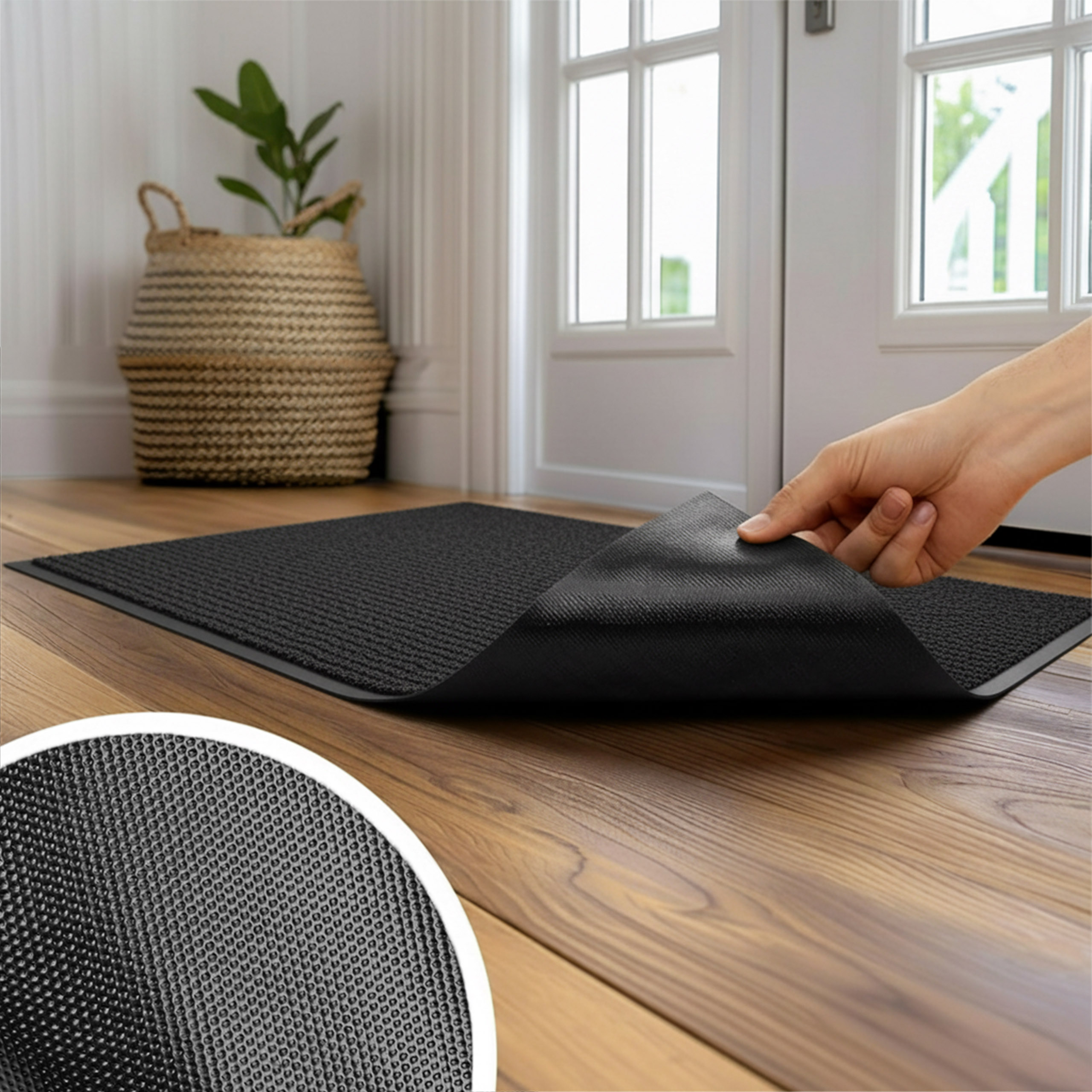 Wycieraczka do butów wejściowa pod drzwi 40x60 cm NEILA szara - obrazek 5