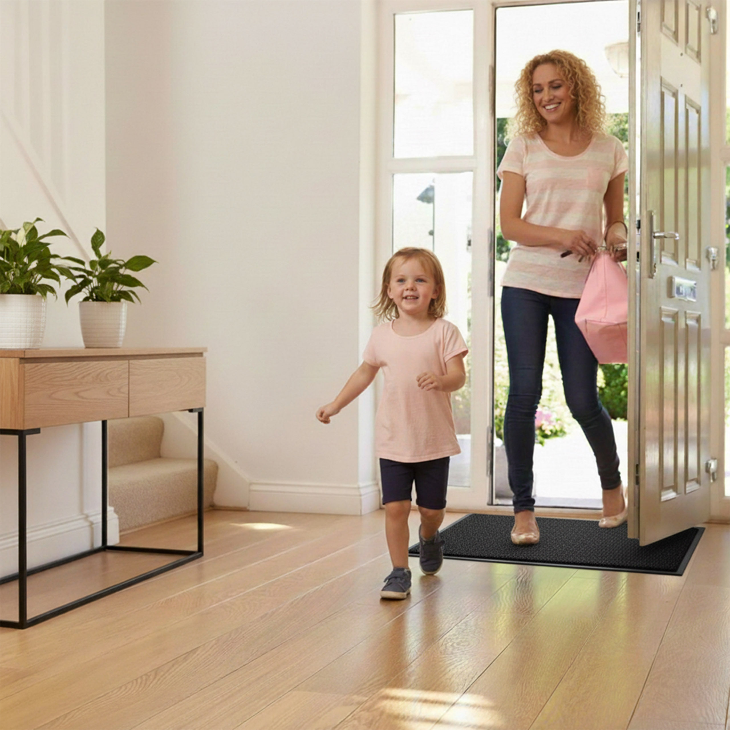 Wycieraczka do butów wejściowa pod drzwi 40x60 cm NEILA szara - obrazek 3