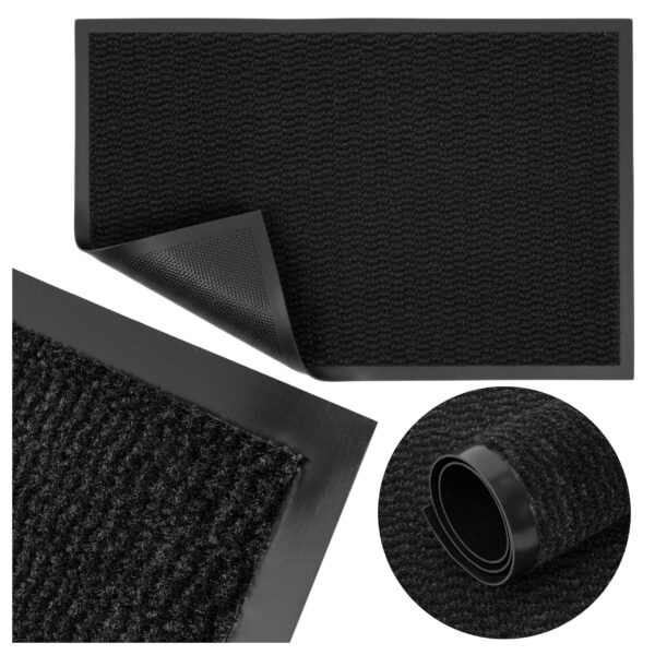 Wycieraczka do butów wejściowa pod drzwi 90x150 cm ALMERIA szara