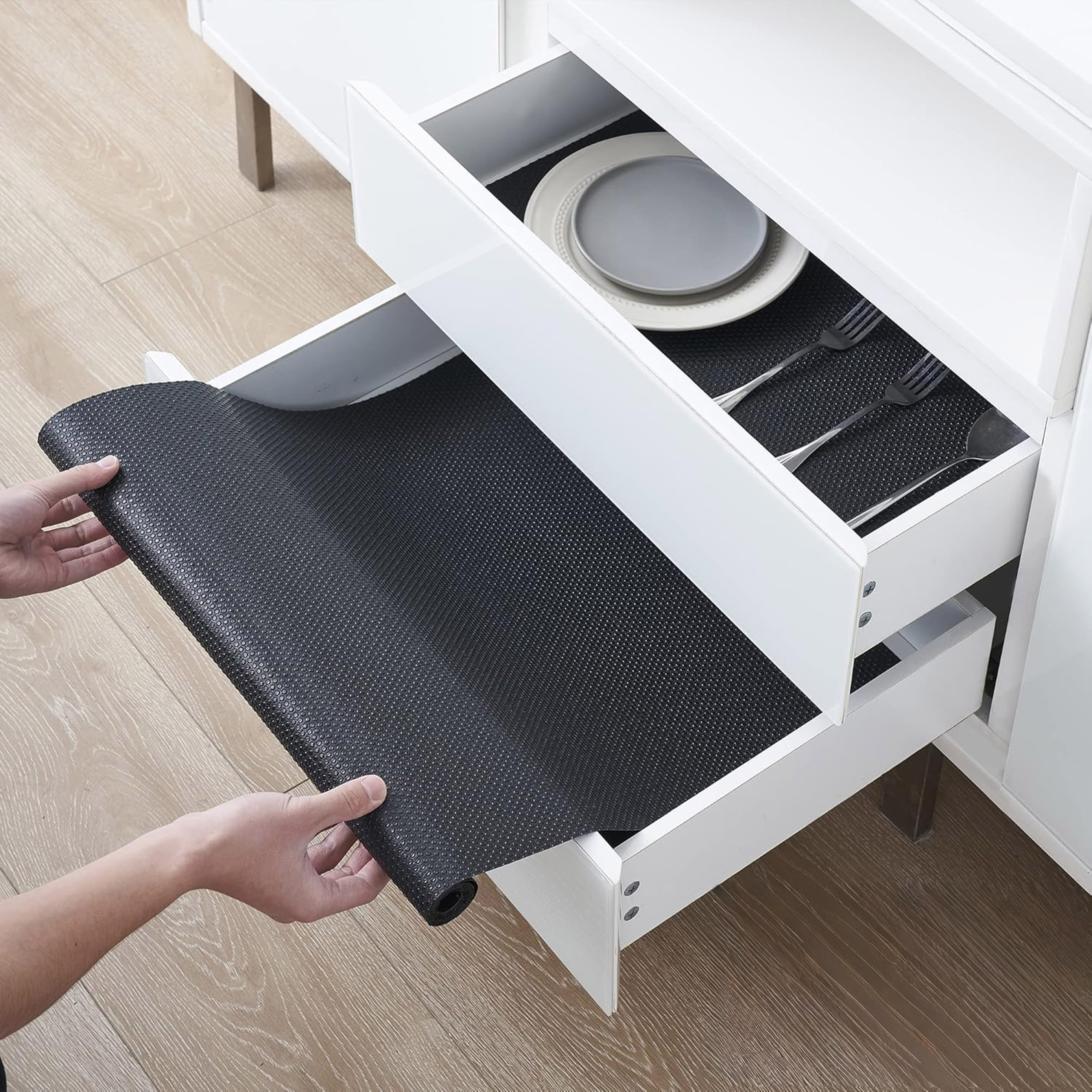 Mata antypoślizgowa do szuflad BARGO 48 x 300 cm czarna - obrazek 3