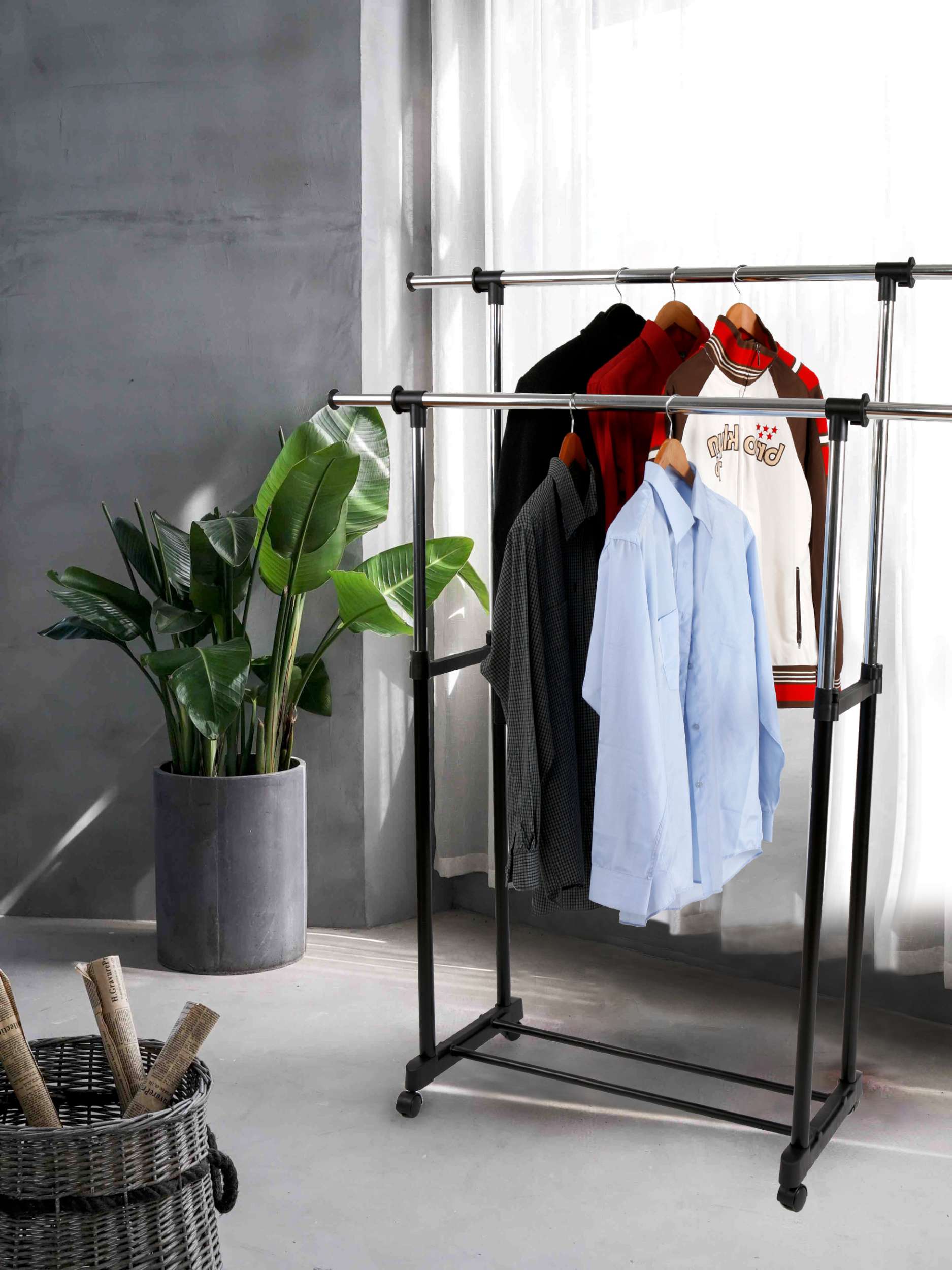 Wieszak stojący na kółkach Otto Bis - podwójny - obrazek 3