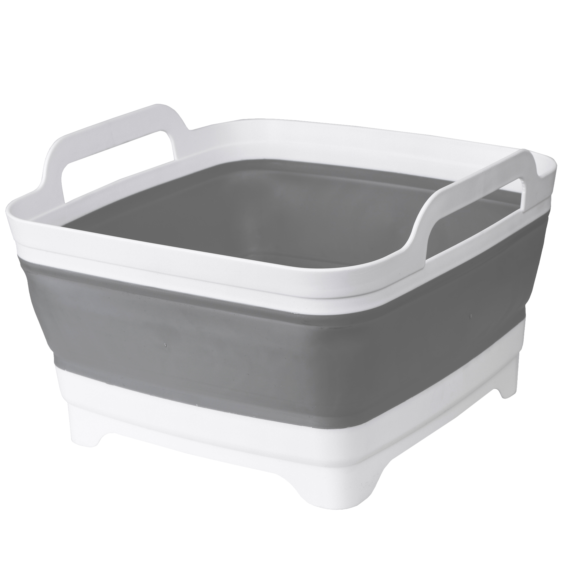 Miska składana z odpływem bialo-szara BRIDA - obrazek 5