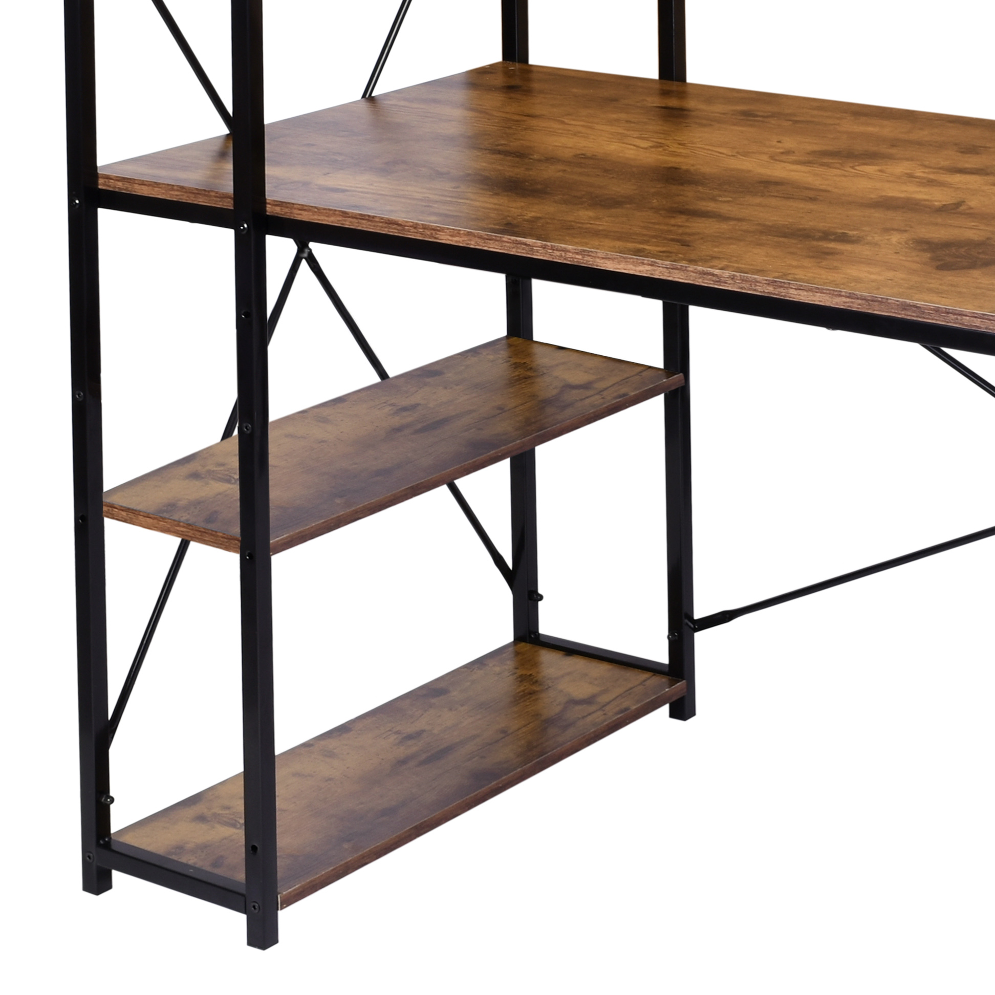 Biurko industrialne loft Trosa Rustic postarzany dąb - obrazek 7