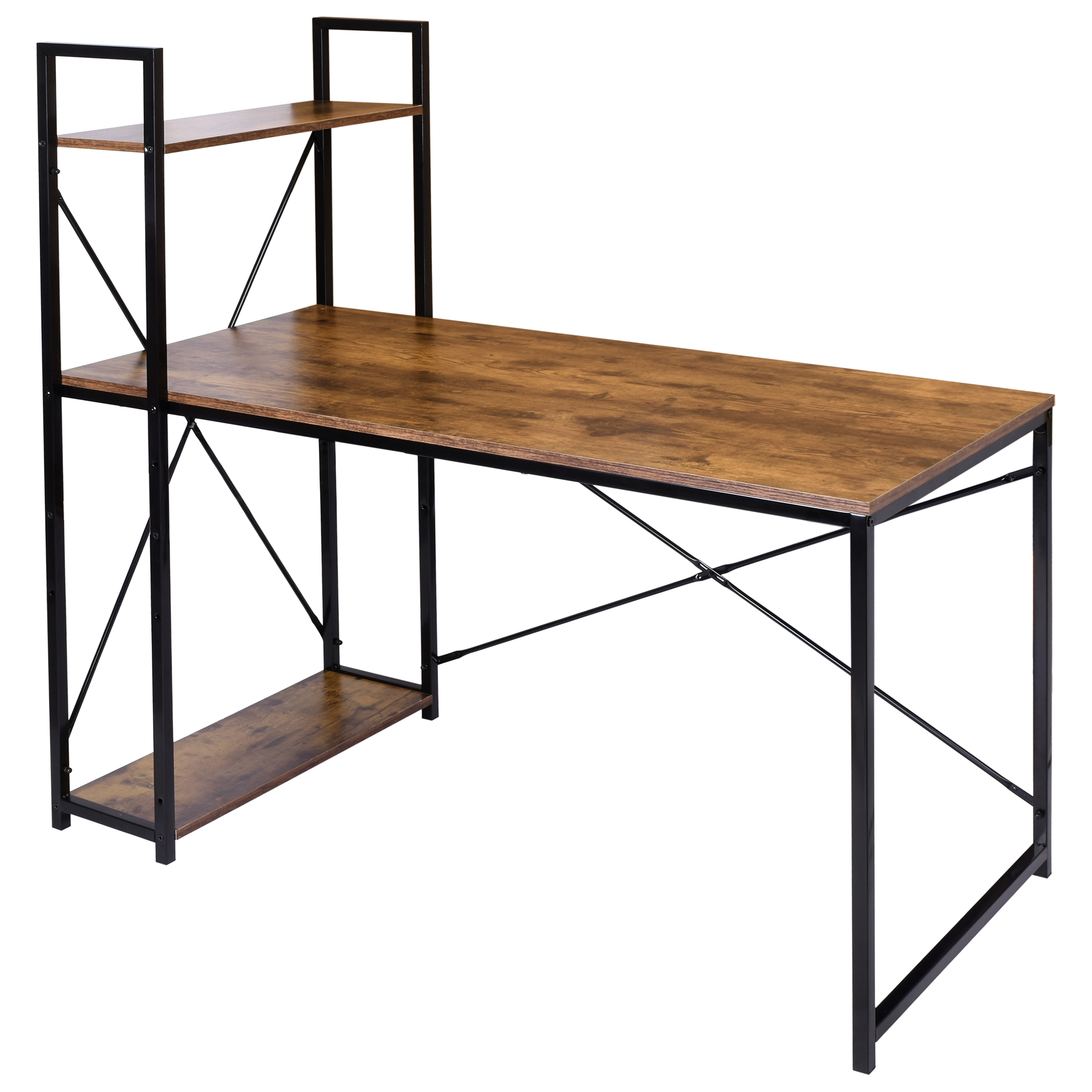 Biurko industrialne loft Trosa Rustic postarzany dąb - obrazek 5